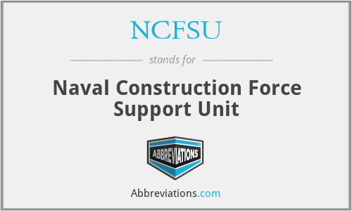 NCFSU - Naval Construction Force Support Unit