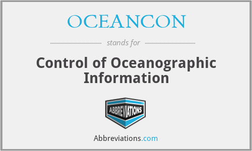 OCEANCON - Control of Oceanographic Information