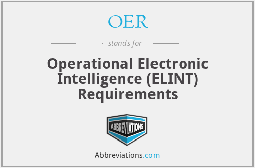 OER - Operational Electronic Intelligence (ELINT) Requirements