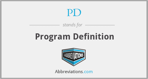 PD - Program Definition