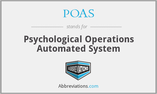 POAS - Psychological Operations Automated System