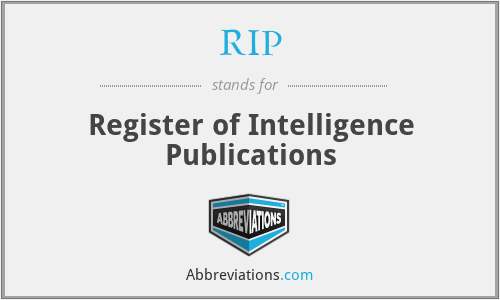 RIP - Register of Intelligence Publications