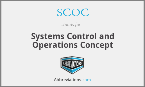 SCOC - Systems Control and Operations Concept