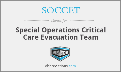 SOCCET - Special Operations Critical Care Evacuation Team