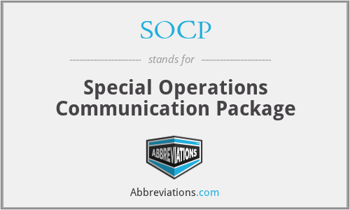 SOCP - Special Operations Communication Package