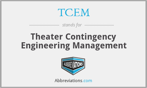 TCEM - Theater Contingency Engineering Management