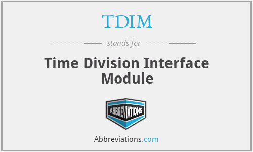 TDIM - Time Division Interface Module