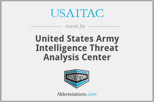 USAITAC - United States Army Intelligence Threat Analysis Center