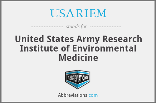 USARIEM - United States Army Research Institute of Environmental Medicine