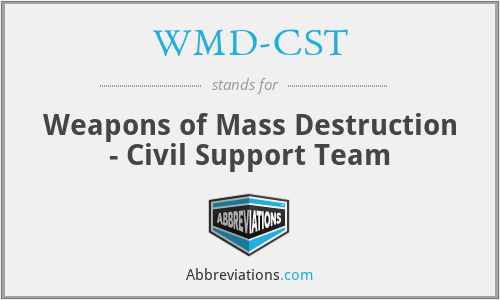 WMD-CST - Weapons of Mass Destruction - Civil Support Team