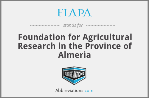 FIAPA - Foundation for Agricultural Research in the Province of Almeria