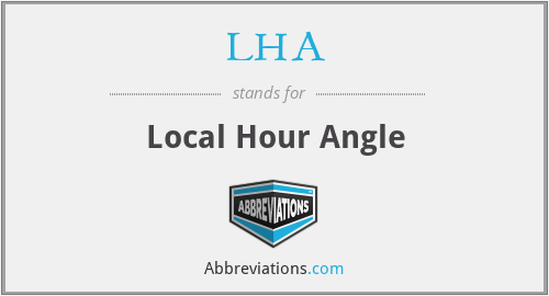 LHA - Local Hour Angle