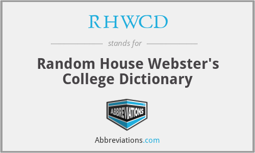 RHWCD - Random House Webster's College Dictionary