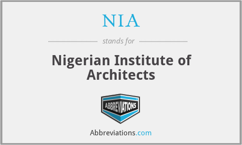 NIA - Nigerian Institute of Architects