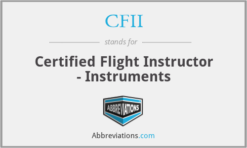 CFII - Certified Flight Instructor - Instruments