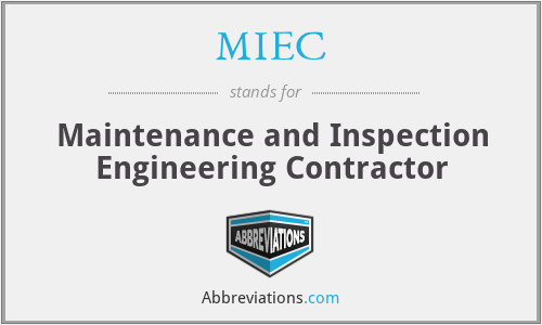 MIEC - Maintenance and Inspection Engineering Contractor