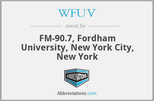 WFUV - FM-90.7, Fordham University, New York City, New York