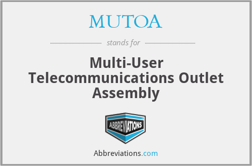 MUTOA - Multi-User Telecommunications Outlet Assembly