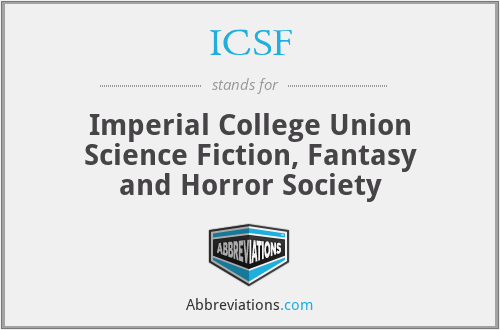 ICSF - Imperial College Union Science Fiction, Fantasy and Horror Society