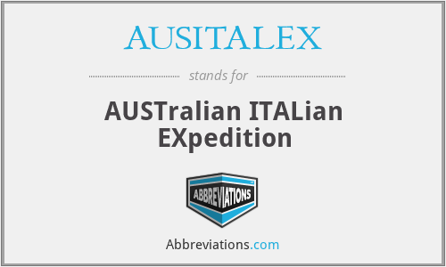 AUSITALEX - AUSTralian ITALian EXpedition