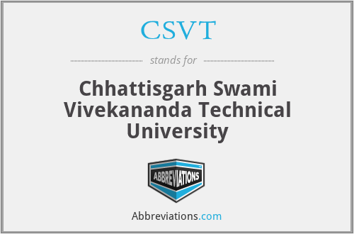 CSVT - Chhattisgarh Swami Vivekananda Technical University