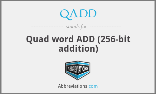 QADD - Quad word ADD (256-bit addition)