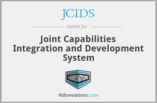 JCIDS - Joint Capabilities Integration and Development System