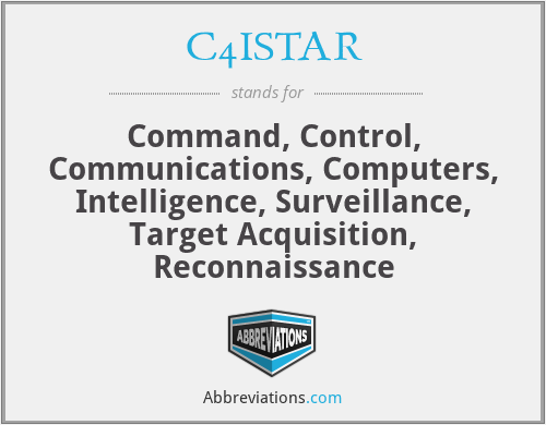 C4ISTAR - Command, Control, Communications, Computers, Intelligence, Surveillance, Target Acquisition, Reconnaissance