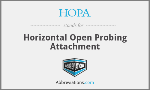 HOPA - Horizontal Open Probing Attachment