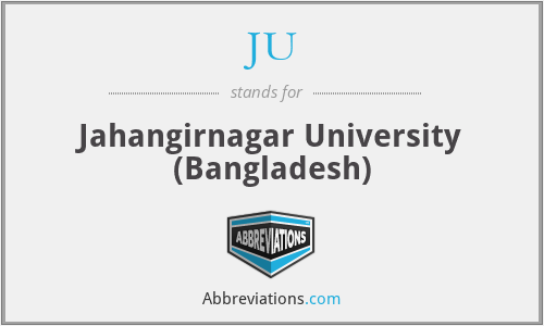 JU - Jahangirnagar University (Bangladesh)