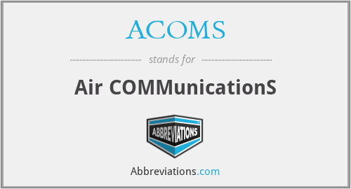 ACOMS - Air COMMunicationS