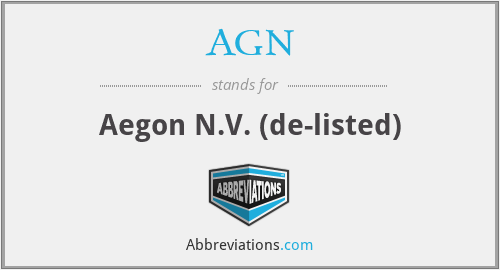 AGN - Aegon N.V. (de-listed)