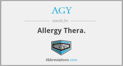 AGY - Allergy Thera.