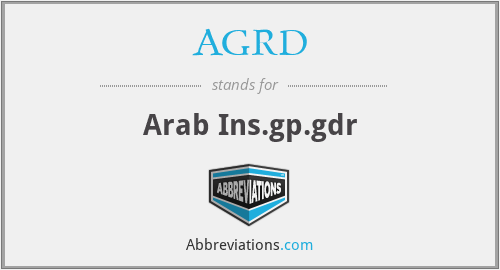 AGRD - Arab Ins.gp.gdr