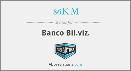 86KM - Banco Bil.viz.