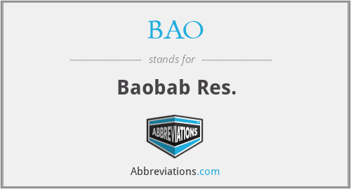 BAO - Baobab Res.