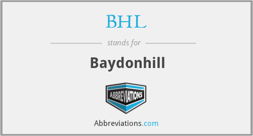 BHL - Baydonhill