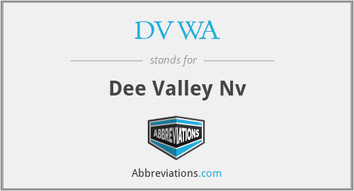 DVWA - Dee Valley Nv