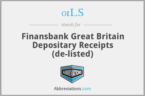 01LS - Finansbank Great Britain Depositary Receipts (de-listed)