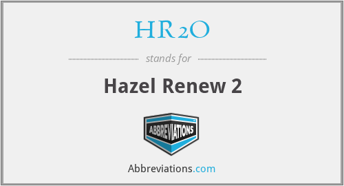 HR2O - Hazel Renew 2