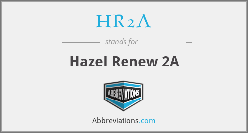 HR2A - Hazel Renew 2A