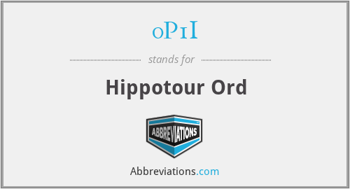 0P1I - Hippotour Ord