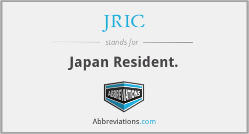 JRIC - Japan Resident.