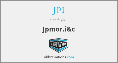 JPI - Jpmor.i&c