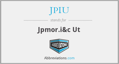 JPIU - Jpmor.i&c Ut