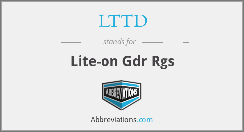 LTTD - Lite-on Gdr Rgs