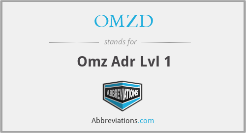 OMZD - Omz Adr Lvl 1