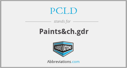 PCLD - Paints&ch.gdr