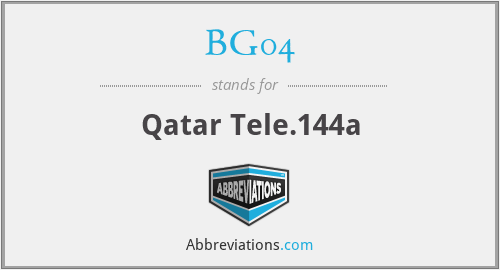 BG04 - Qatar Tele.144a