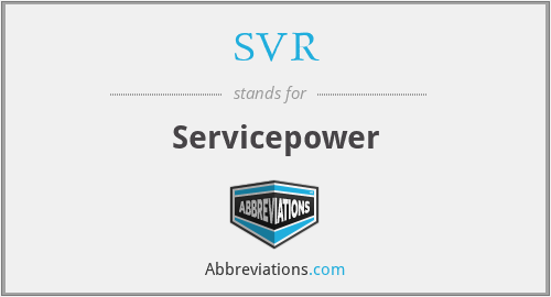 SVR - Servicepower